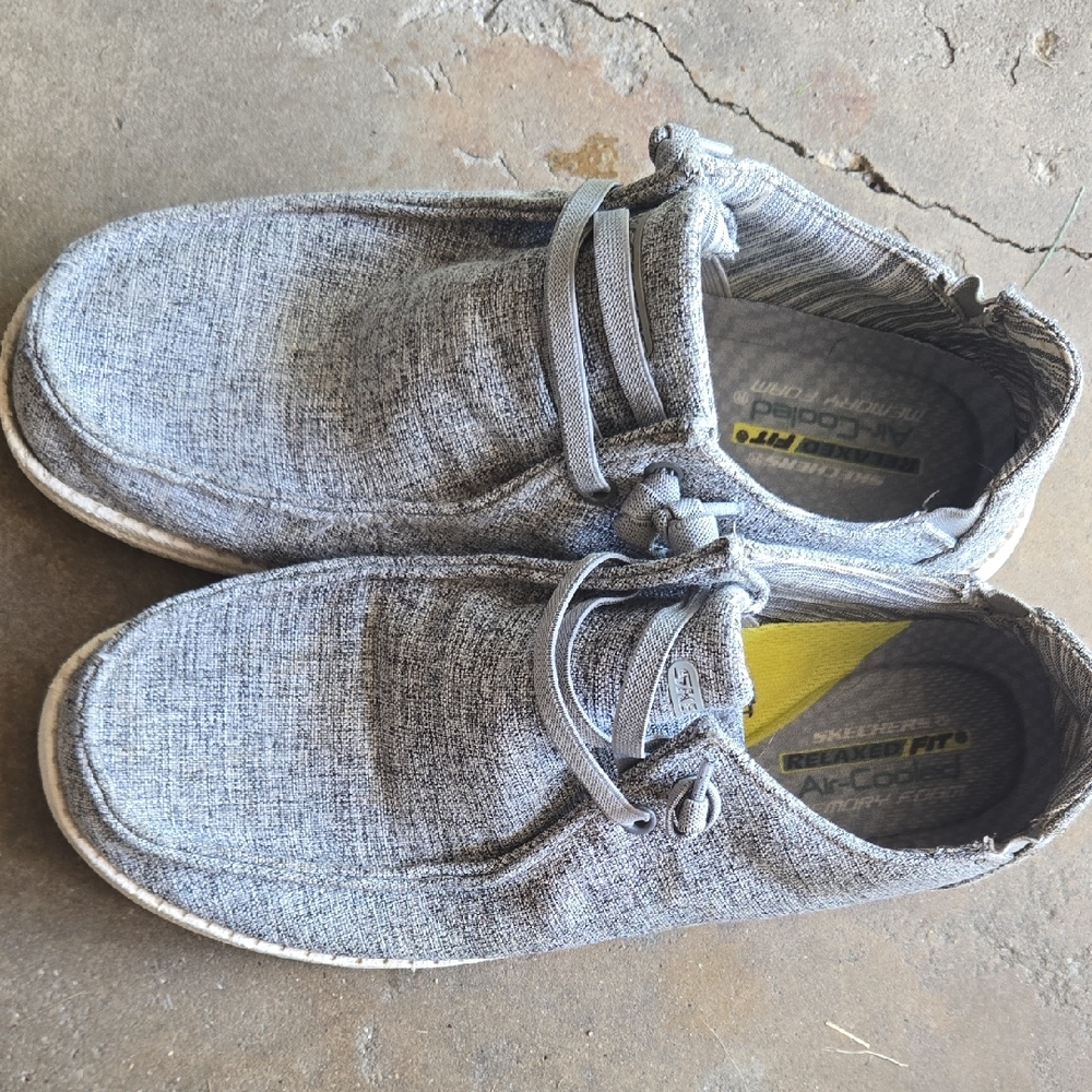 Skechers Men's Light Gray Slip-On Loafers